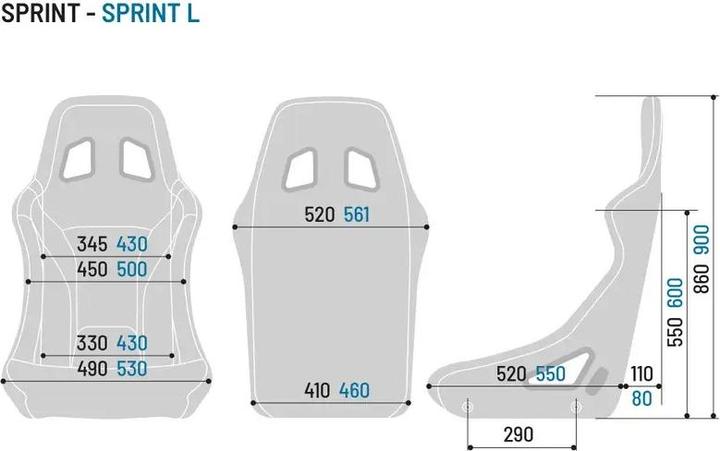Actual product image Sparco Rennsitz Sprint+ L