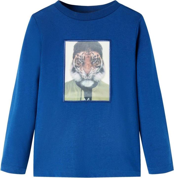 Produktbild vidaXL Kinder-Langarmshirt Dunkelblau 104,Material: 100 (104)