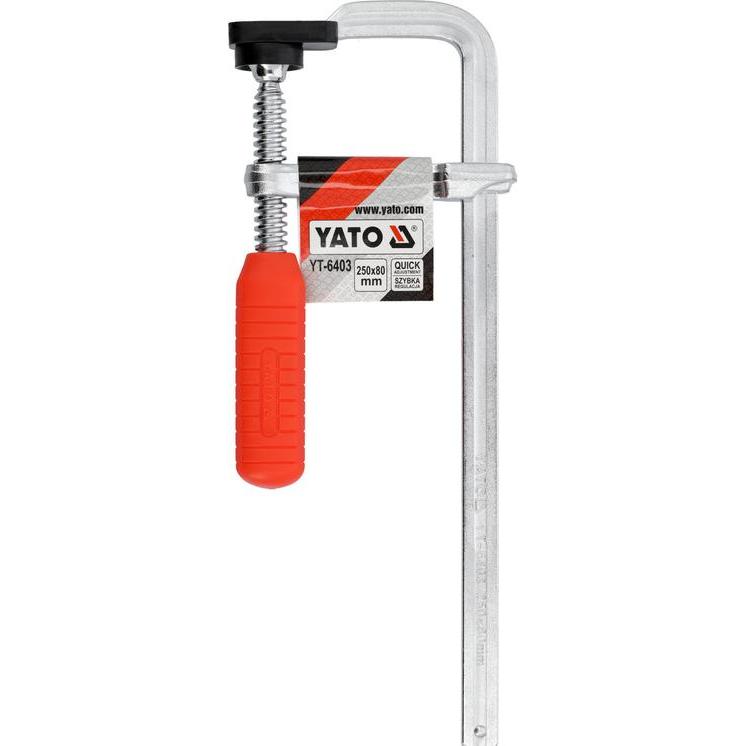 Yato, Schraubstock + Zwinge, FORGED F CLAMP 250x80MM CHROMED (250 mm)