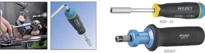 Produktbild HAZET Drehmomentschraubendreher 6001-5.4/3 ∙ Nm min-max: 3 - 5.4 Nm ∙ Toleranz: 6% ∙ Sechskant6,3 (… (1/4", 3 Nm, 5.40 Nm)