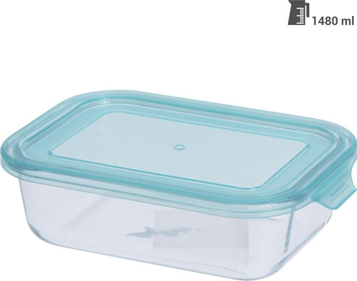 Excellent Houseware Barattolo XL in vetro borosilicato per la conservazione degli alimenti, ciotola per la (1.48 l)