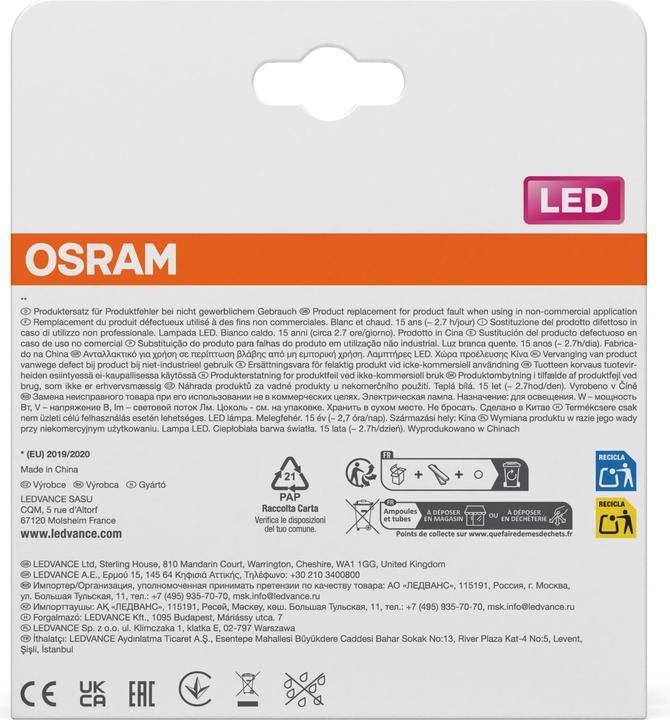 Actual product image Osram Reflector lamps (E27, 4.30 W, 345 lm, 1 x, F)