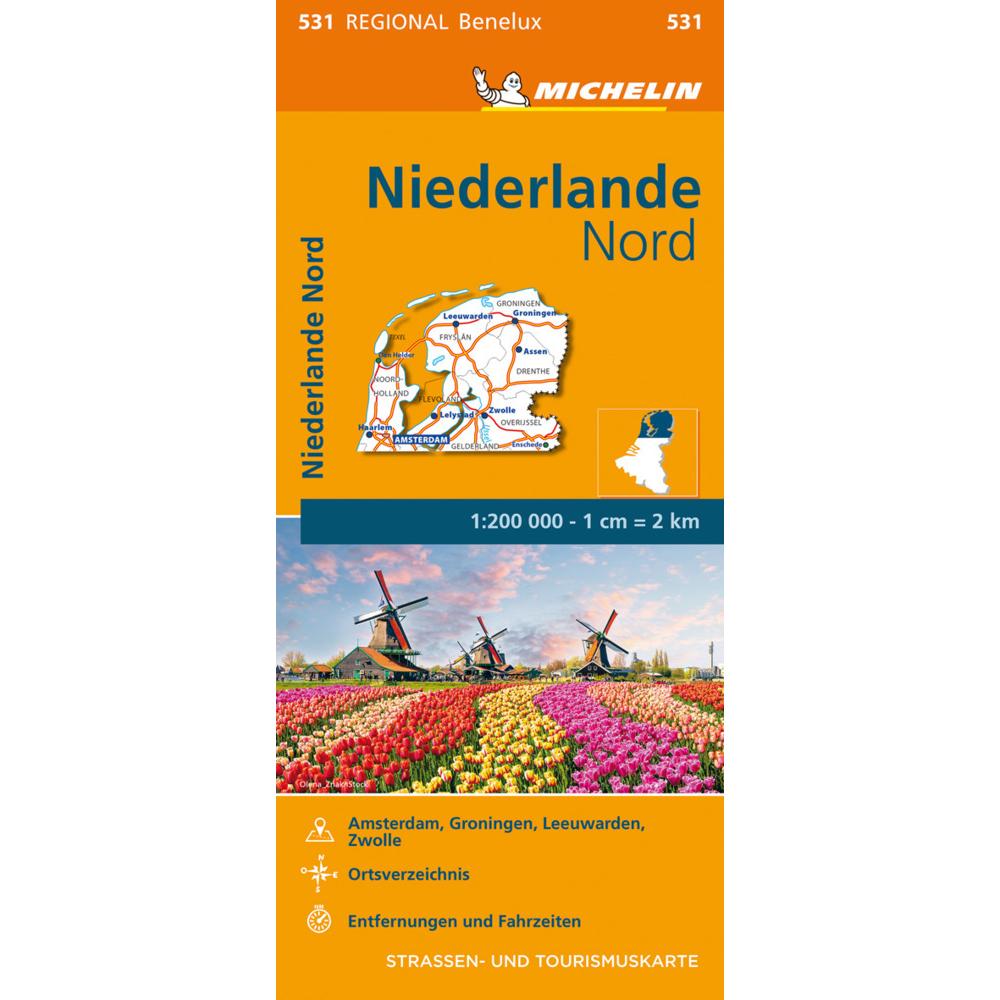 Michelin Niederlande Nord. Strassen- und Tourismuskarte 1:200.000 200000, Landkarte