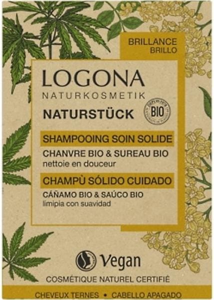 Produktbild Logona Shampoo fest Bio-Hanf und Bio-Holunder 60 g (Flüssiges Shampoo)