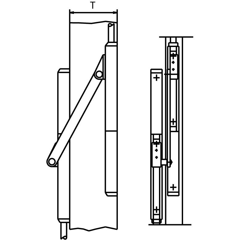 Thumbnail - Geze, Möbelausstattung, Pfosten- / Rahmenübertragung Gr. 75/150 passend für OL 90 N / OL 95 (1 Stk.)