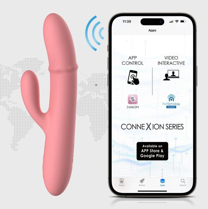 Actual product image Svakom Mora Neo Interaktiver Stossvibrator Pfirsich