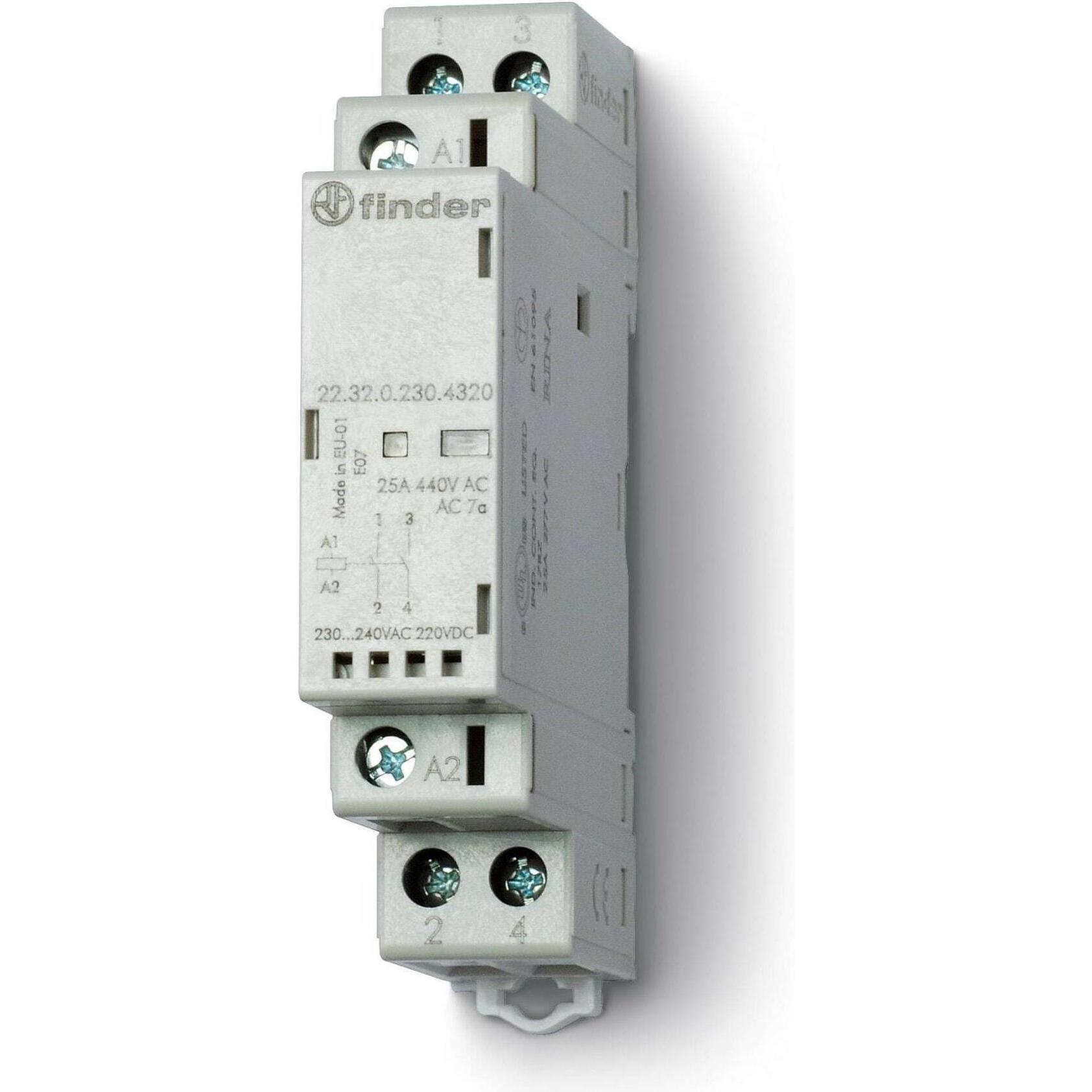 Finder Chiaro Contattori Serie 22 1S + 1Ö, 25A 230V, Relais
