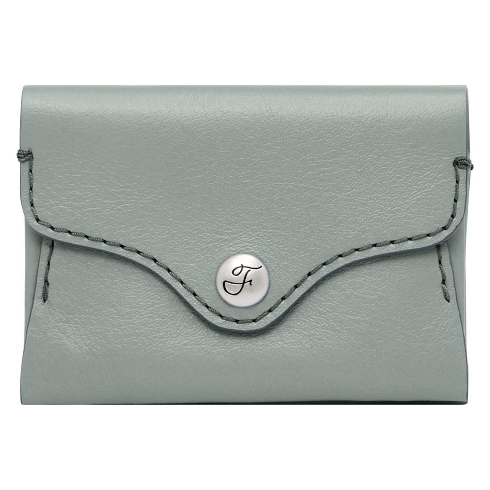 Fossil, Damen, Portemonnaie, Heritage Kreditkartenetui Leder 10 Cm, Blau
