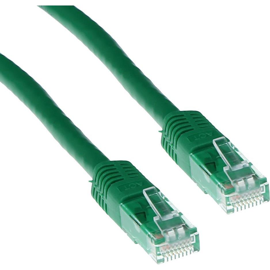 Thumbnail - ACT Green 10 meter LSZH U/UTP CAT6A patch cable with RJ45 connectors. Cat6a u/utp lszh green 10.00m (U/UTP, CAT6a, 10 m)...