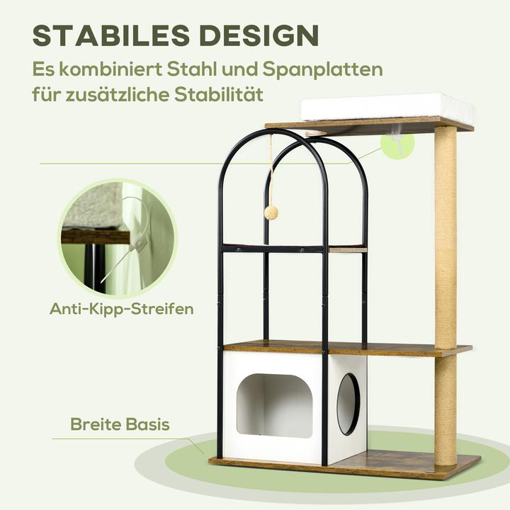 Actual product image PawHut Scratching post (118.50 cm, Rustic-brown+white)