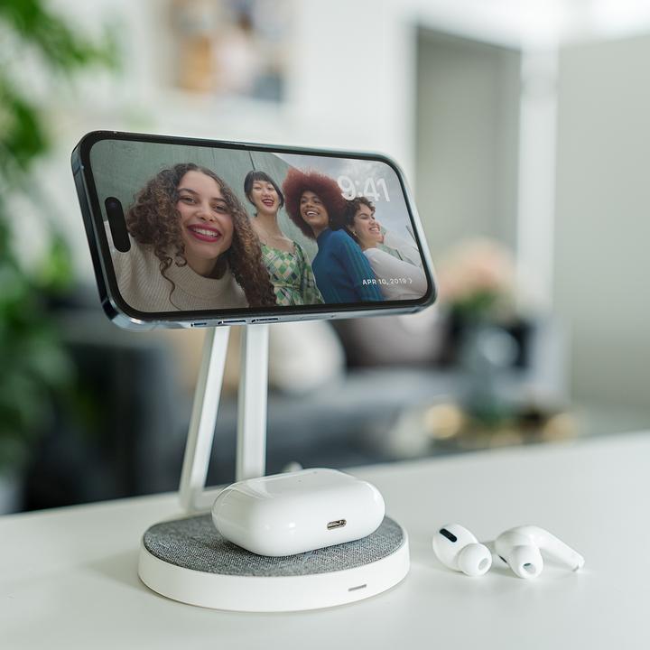Produktbild Xlayer MagFix Pro 2 in 1 Ladestation 15W Grey/White (15 W)