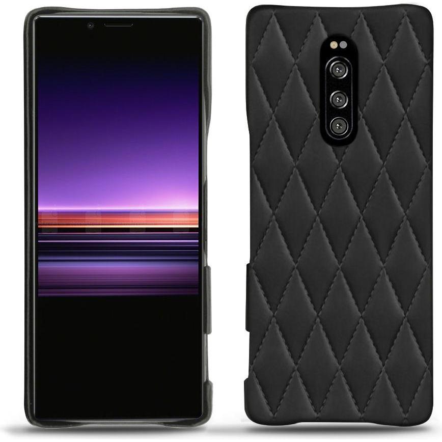 Noreve Lederschutzhülle (Sony Xperia 1), Smartphone Hülle, Schwarz