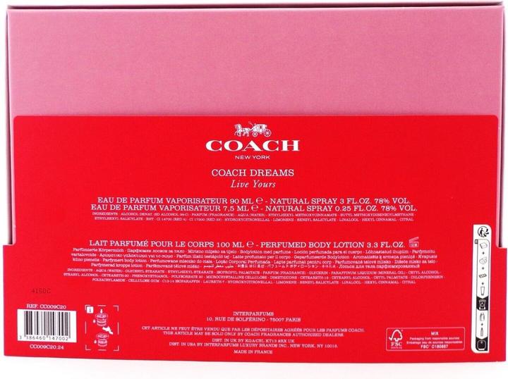 Actual product image Coach Dreams Eau De Parfum Set (Body care set, Perfume set)