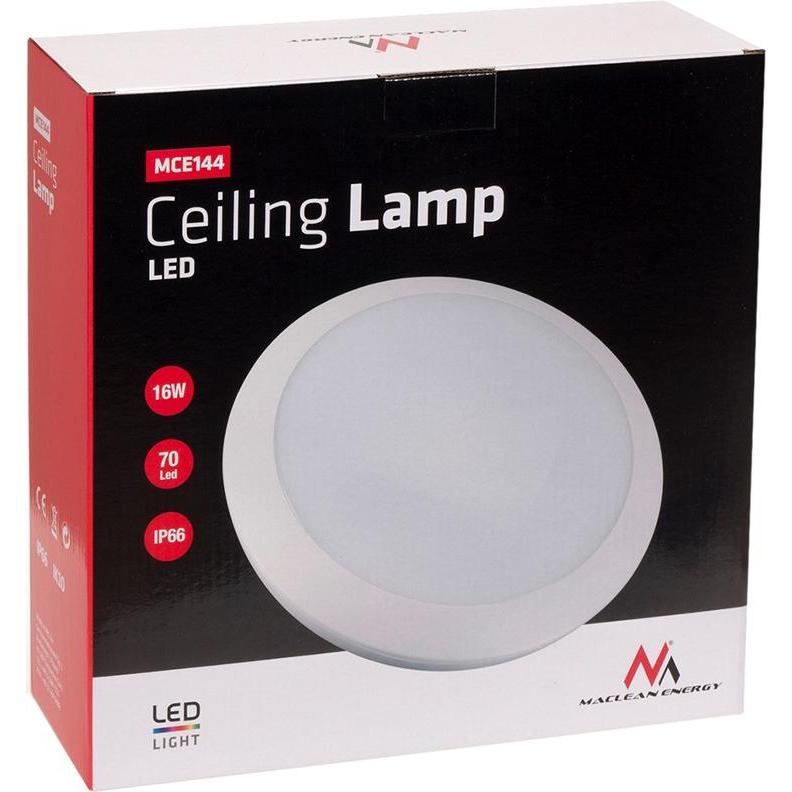 Thumbnail - Maclean, Wandleuchte + Deckenleuchte, Plafonnier LED MCE144 16W 1200lm (Température Couleur 4500K) (1200 lm)