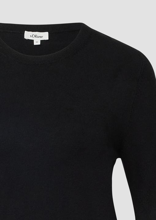 Produktbild s.Oliver Strickpullover Kurzärmeliger Strickpullover aus Viskosemix (48)