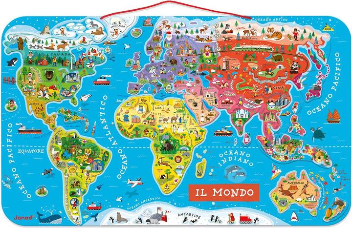 Actual product image Janod World map IT (92 pieces)