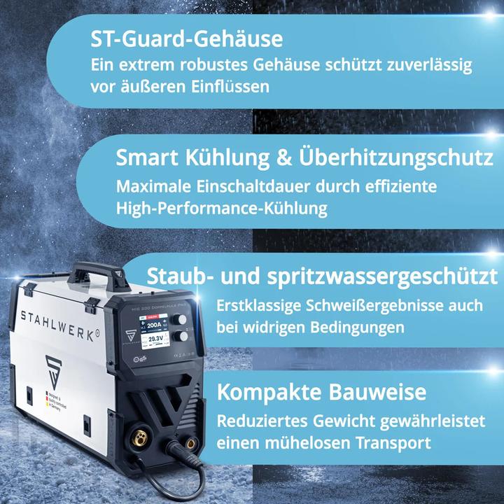 Produktbild Stahlwerk Schweissgerät MIG MAG 200 Doppelpuls Pro Vollausstattung vollsynergisch