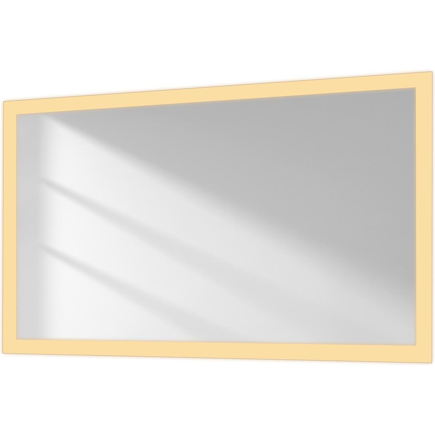 Emke, Spiegelschrank, Badspiegel mit Beleuchtung 100*60cm, Warmweiss3000K, Dimmbar, Wand Schalter
