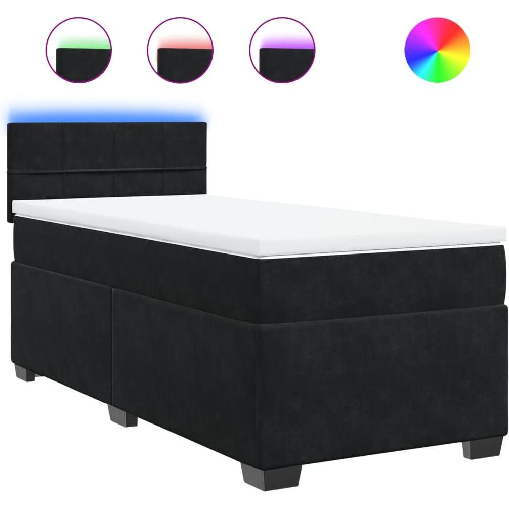 Thumbnail - VidaXL, Bett, Boxspringbett mit Matratze Samt (90 x 190 cm)