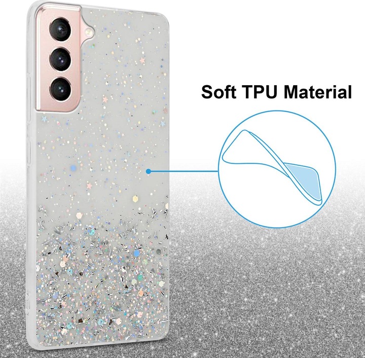 Actual product image Cadorabo TPU cover sparkling glitter (Samsung Galaxy S21 5G)