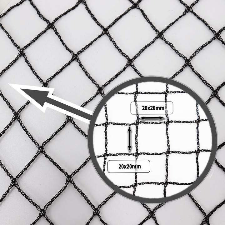 Produktbild Aquagart Teichnetz 36m x 16m schwarz Fischteichnetz Laubnetz Netz Vogelschutznetz robust