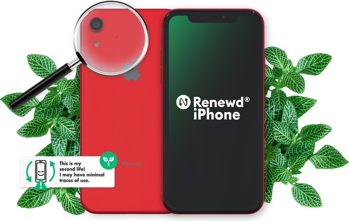 Actual product image Renewd iPhone XR (64 GB, Red, 6.10", 12 Mpx, Dual SIM, A / Like new)
