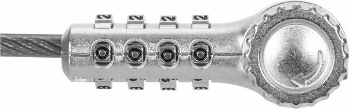 Actual product image Targus ASP96RGLX, 2 m, Combination lock, Galvanized steel, Silver