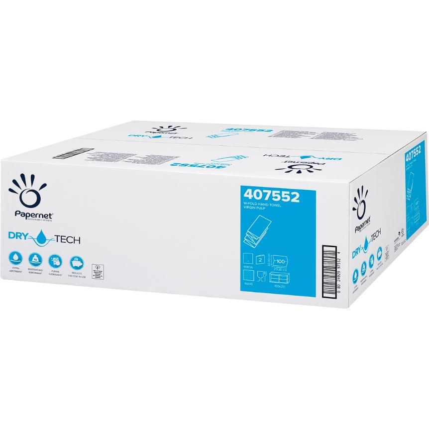 Papernet Falthandtücher Drytech M-falz Weiss 2-lagig, Haushaltspapier, Weiss