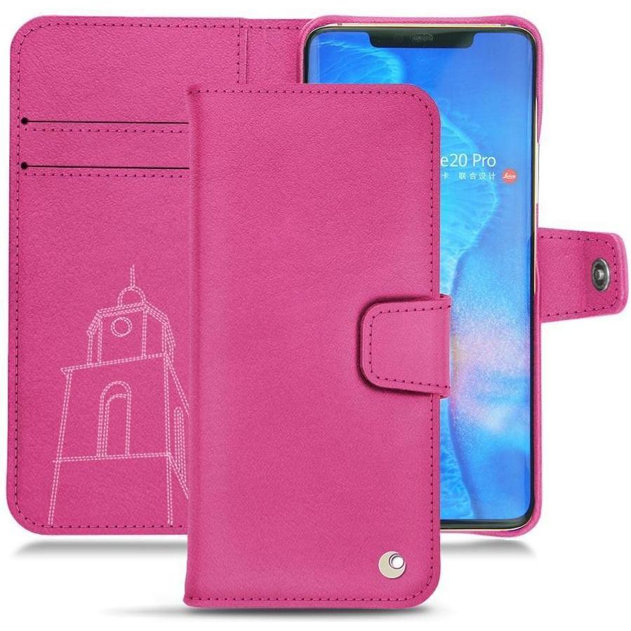 Noreve Lederschutzhülle Wallet (Huawei Mate 20 Pro), Smartphone Hülle, Rosa