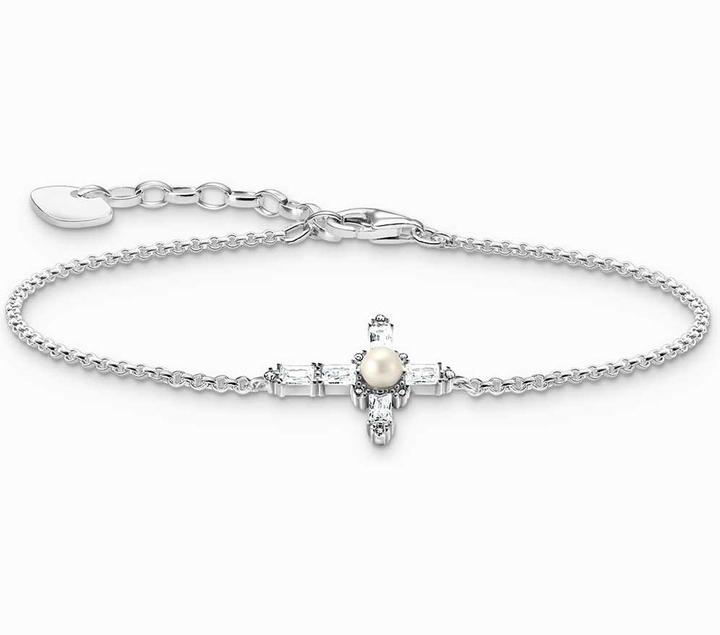 Produktbild Thomas Sabo Armband Cross Romance (19 cm, Süsswasserzuchtperle, 925 Sterling Silber)
