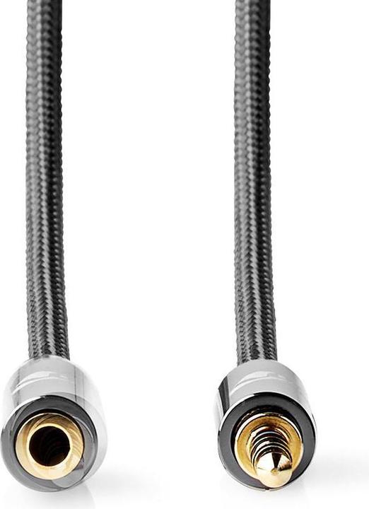 Immagine prodotto Nedis Cavo audio stereo 3,5 mm maschio 3,5 mm femmina placcato oro 2,00 m rotondo grigio / grigio canna (2 m)