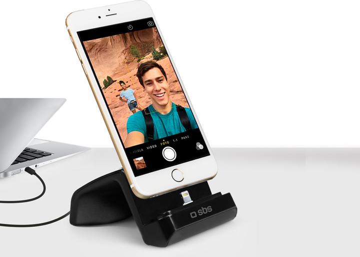 Produktbild SBS Tischhalterung mit Ladefunktion für iPhone mit Lightning-Anschluss