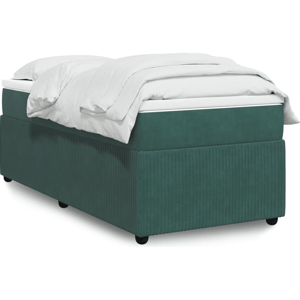 VidaXL, Bett, Bo x springbett mit Matratze 90 x 200 cm Samt (90 x 200 cm)