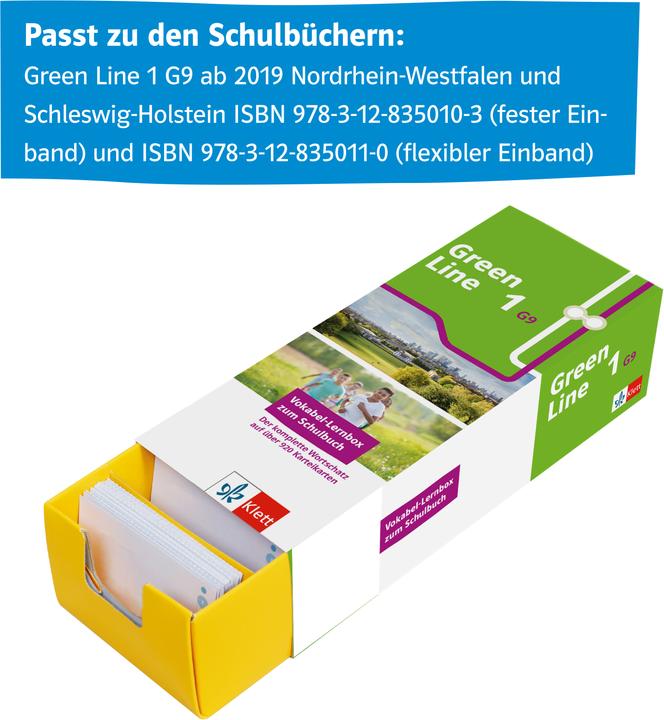 Produktbild Green Line 1 G9 (Ausgabe ab 2019) Klasse 5 Vokabel-Lernbox zum Schulbuch (Deutsch, 2020)