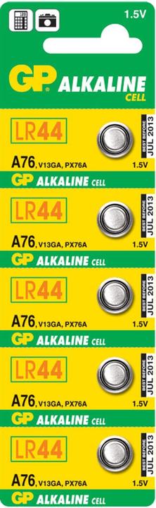 Produktbild GP Batteries Alkaline Cell (5 Stk., LR44, 110 mAh)