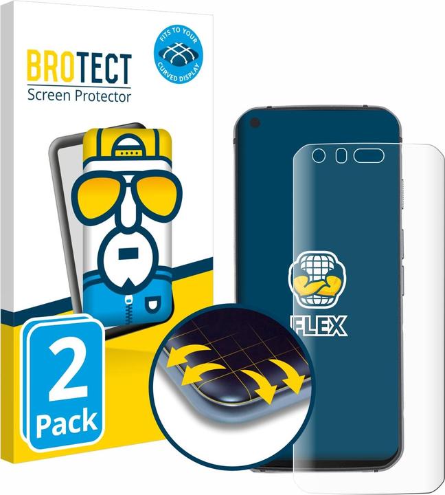 Produktbild BROTECT Fullscreen Schutzfolie Displayschutz Folie Klar Transparent (2 Stück, Cat S62 Pro)