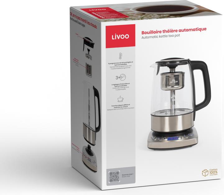 Produktbild Livoo Automatischer Wasserkocher Teekanne 1,7 L (1.70 l)