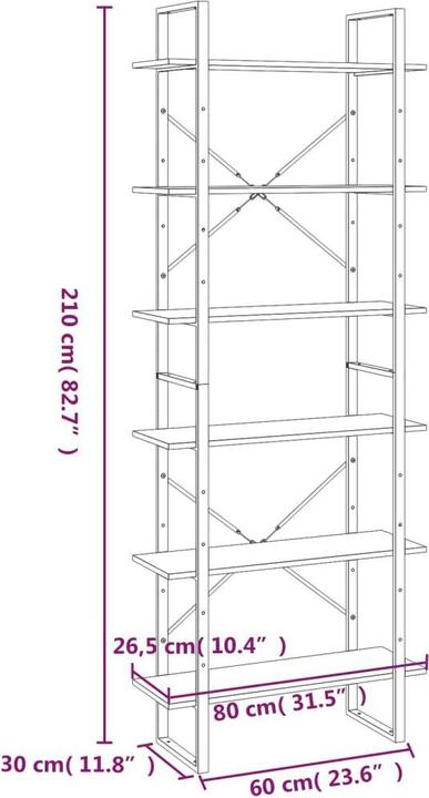 Image du produit VidaXL Elden (80 x 30 x 210 cm)