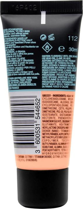 Actual product image Maybelline New York Fit me! Matte&Poreless (122 Creamy Beige)