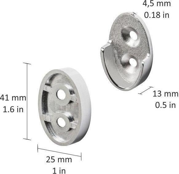Produktbild Dolle Schrankrohrlager "Walk In" fr Kleiderstange, 2 Stck