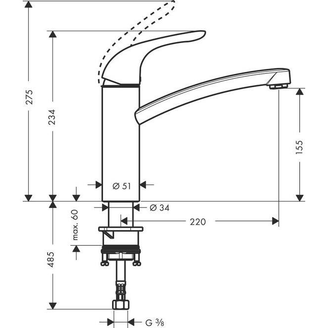 Thumbnail - hansgrohe, Küchenarmatur, Einhebel-Spültischmischer FOCUS E