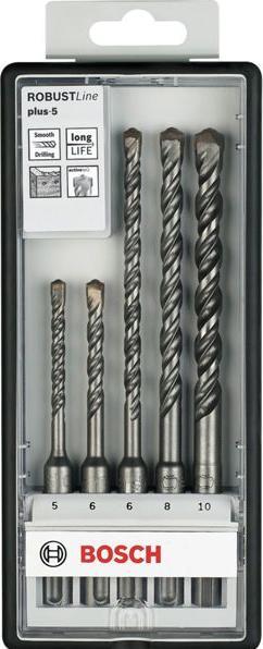 Actual product image Bosch Professional Zubehör Hammer drill set SDS-plus-5 (10 mm, 5 mm, 6 mm, 8 mm)