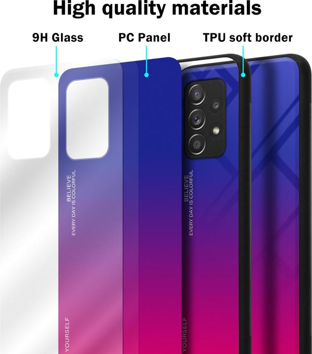 Immagine prodotto Cadorabo Manicotto per vetro in TPU a 2 colori (Samsung Galaxy A52, Samsung Galaxy A52 5G, Samsung Galaxy A52s 5G)
