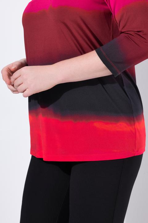 Produktbild Ulla Popken Slinky-Shirt, Farbverlauf, V-Ausschnitt, 3/4-Arm (42, 44)