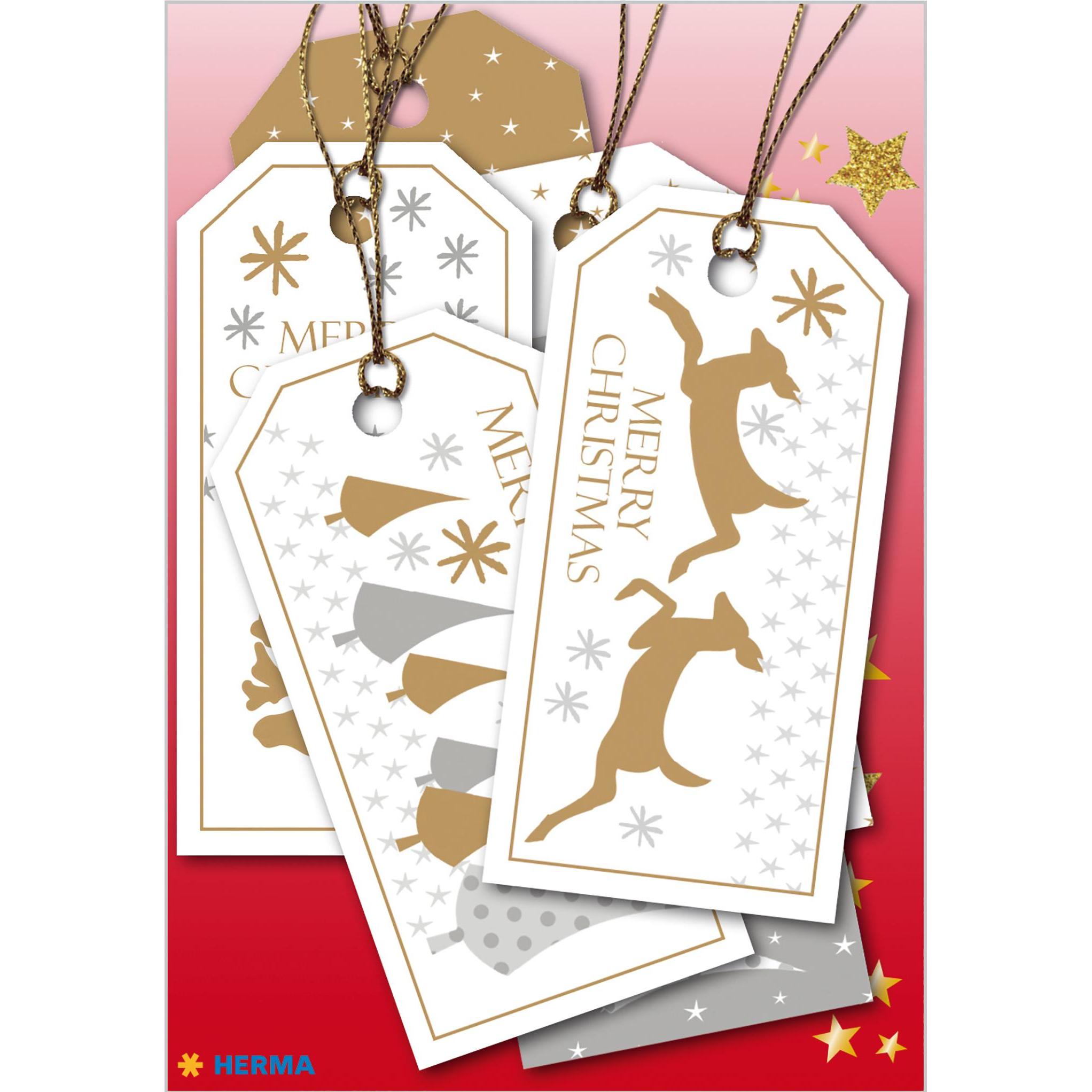 Thumbnail - Herma, Geschenkverpackung, Geschenkanhänger Merry Christmas (Geschenkverzierung, 6 x)
