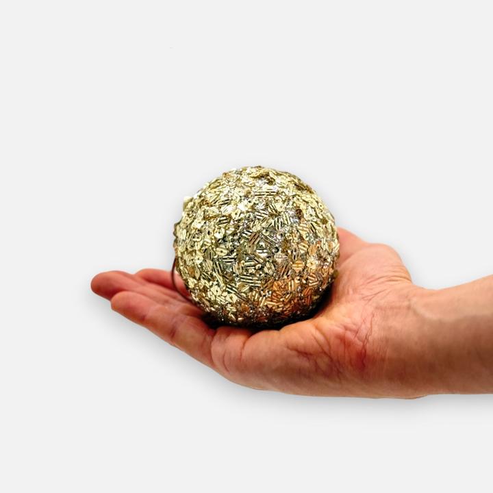 Mon Chouchou Weihnachtskugel Glas Pailletten Ø8cm gold