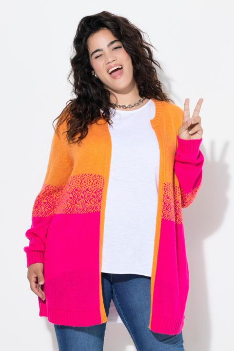 Produktbild Angel of Style Strickjacke, gerade, offene Passform, Colorblocking (46, 48)
