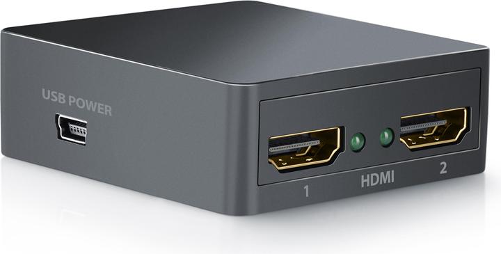 Produktbild CSL HDMI Splitter 2 Port, 4K Ultra HD, FHD, CEC, HDCP 1x HDMI Eingang / 2x HDMI Ausgänge