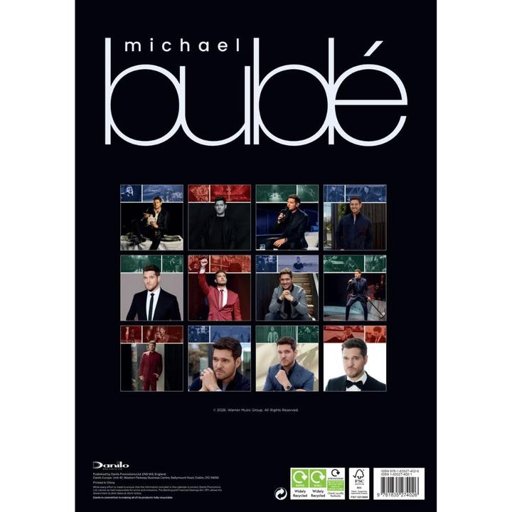 Actual product image Michael Buble 2026 A3 Wall Calendar (A3)