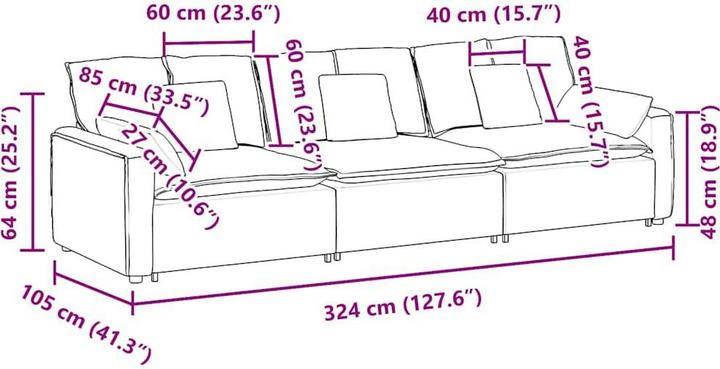 Actual product image vidaXL Modulares Sofa (Modular sofa)